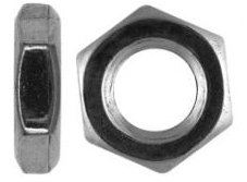 HEXAGON LOCK (HALF) NUTS, DIN 439, Mild Steel, Grade 5, Plain, M10