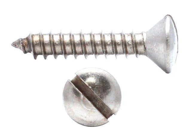 RAISED SLT COUNTERSUNK SELF TAPPING SCREWS DIN 7973, STAINLESS STEEL, GRADE 18/8 - (A2) 304, M2.9x13 mm