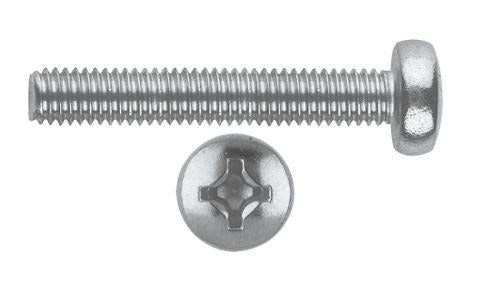 PAN POZI MACHINE SCREW Z / P, MILD STEEL, DIN 7985, M3x10 mm