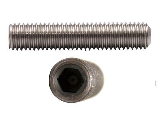 HEXAGON SOCKET SET (GRUB) SCREW - BSW / UNC, STAINLESS STEEL, GRADE 18/8 - (A2) 304 (Generally to BS 2470 - 1973), 1/4x1/2 in