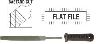 FILE.AFILE FLAT BASTARD 100MM SLEEVE