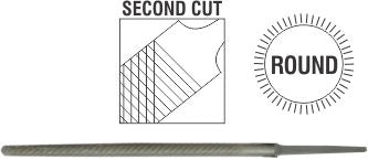 FILE.AFILE ROUND 2ND CUT 100MM SLEEVE