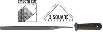 FILE.AFILE THREE SQ SMOOTH 150MM SLEEVE