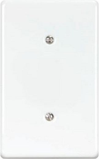 ELEC MTS COVER STL BLANK WHITE 100X50MM