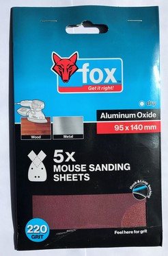 ABR FOX MOUSE SANDING P80 95X140MM