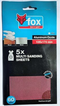 ABR FOX MULTI SANDING SHEETS P60