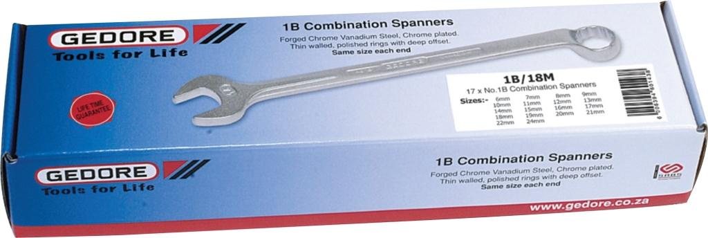 SPANNER GEDORE COMB 1B SET.1B/13A 1/4-1