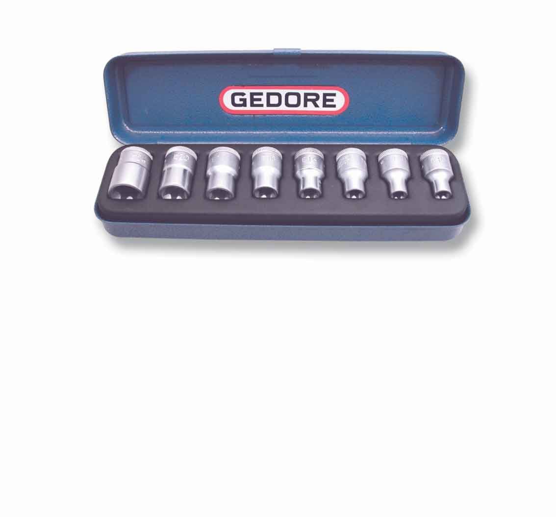 SOCKET GEDORE SET TORX 1/2 TX19-FT