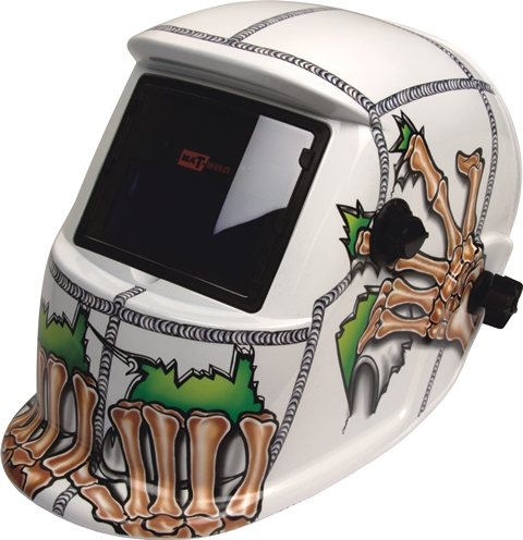 HELMET MATWELD AUTO DARK W/GRIND WHITE