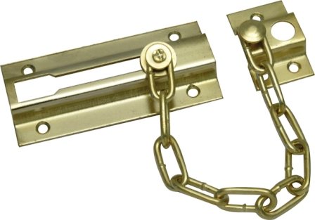 MACKIE DOOR CHAIN BRASS PLATED 1PC
