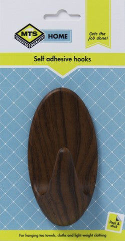 MTS HOME GIANT OVAL HOOK WOOD GRAIN 1PC