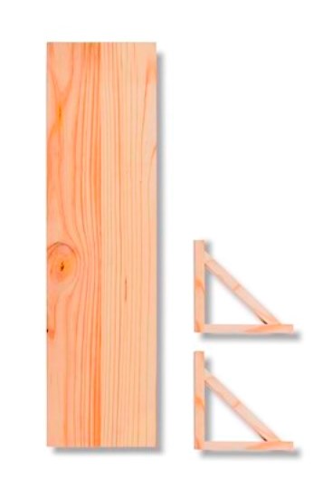 MTS HOME BRACKET&SHELF 600MMX200MM RAW