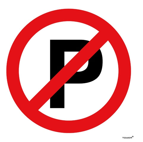SIGN NO PARKING 150X150MM