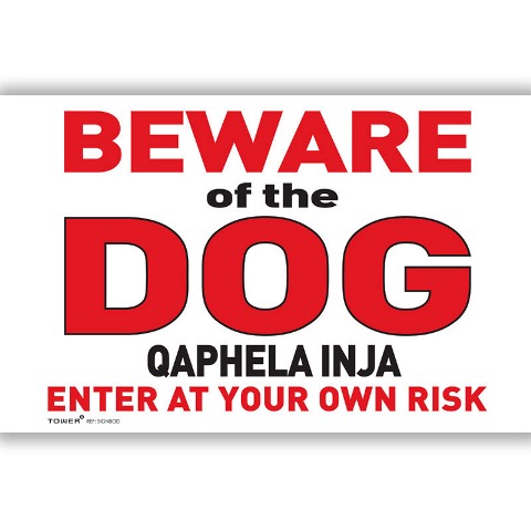 SIGN BEWARE OF THE DOG GENERIC 190X120MM