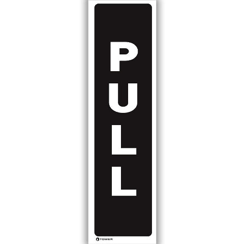 SIGN PULL VERTICAL 180X50MM