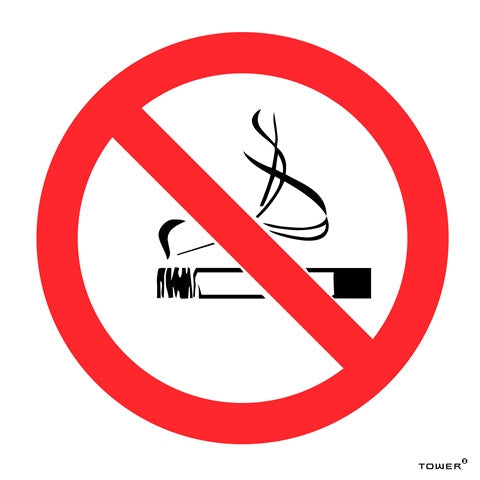 SIGN ALUM STD NO SMOKING 150X150MM