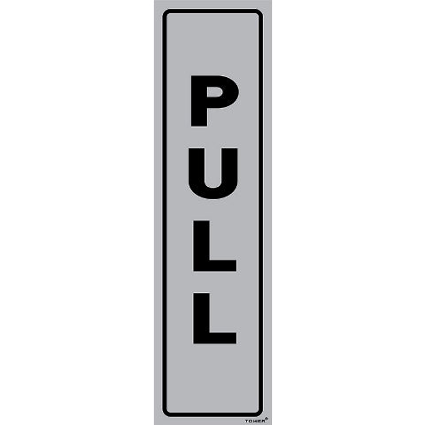 SIGN ALUM PULL VERTICAL 180X150MM