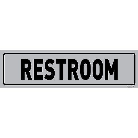 SIGN ALUM RESTROOM 180X150MM