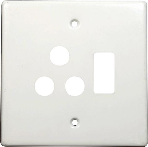 ELEC MTS SOCKET C/PLATE SINGLE 4X4 L CT