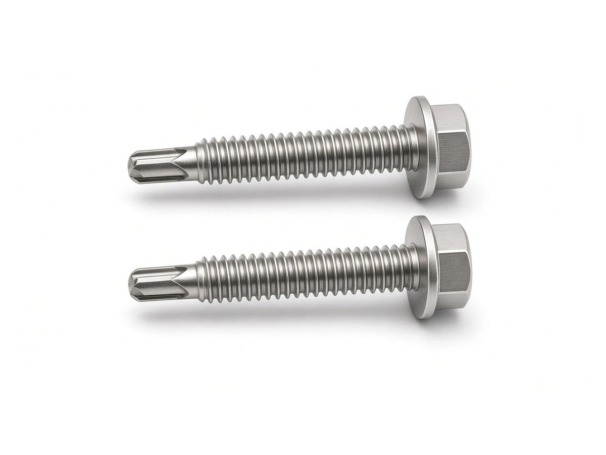 Hex Head Self Drilling (tek) Screws Washer Face, DIN 7504K, Stainless Steel Grade 18/8 - (A2) 304, M5.5 x 38 MM