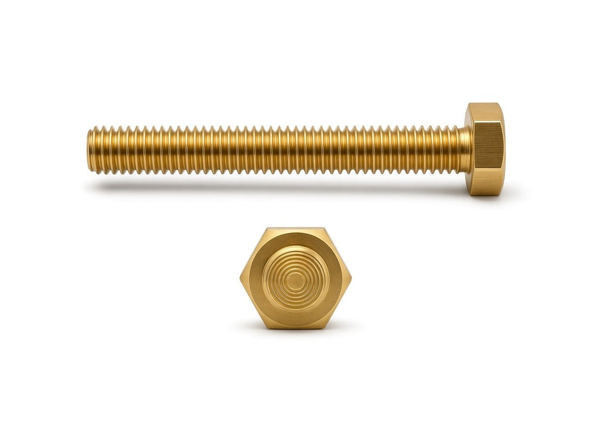 Hexagon Head Set Screws, DIN 933, BRASS, M10 x 25 MM