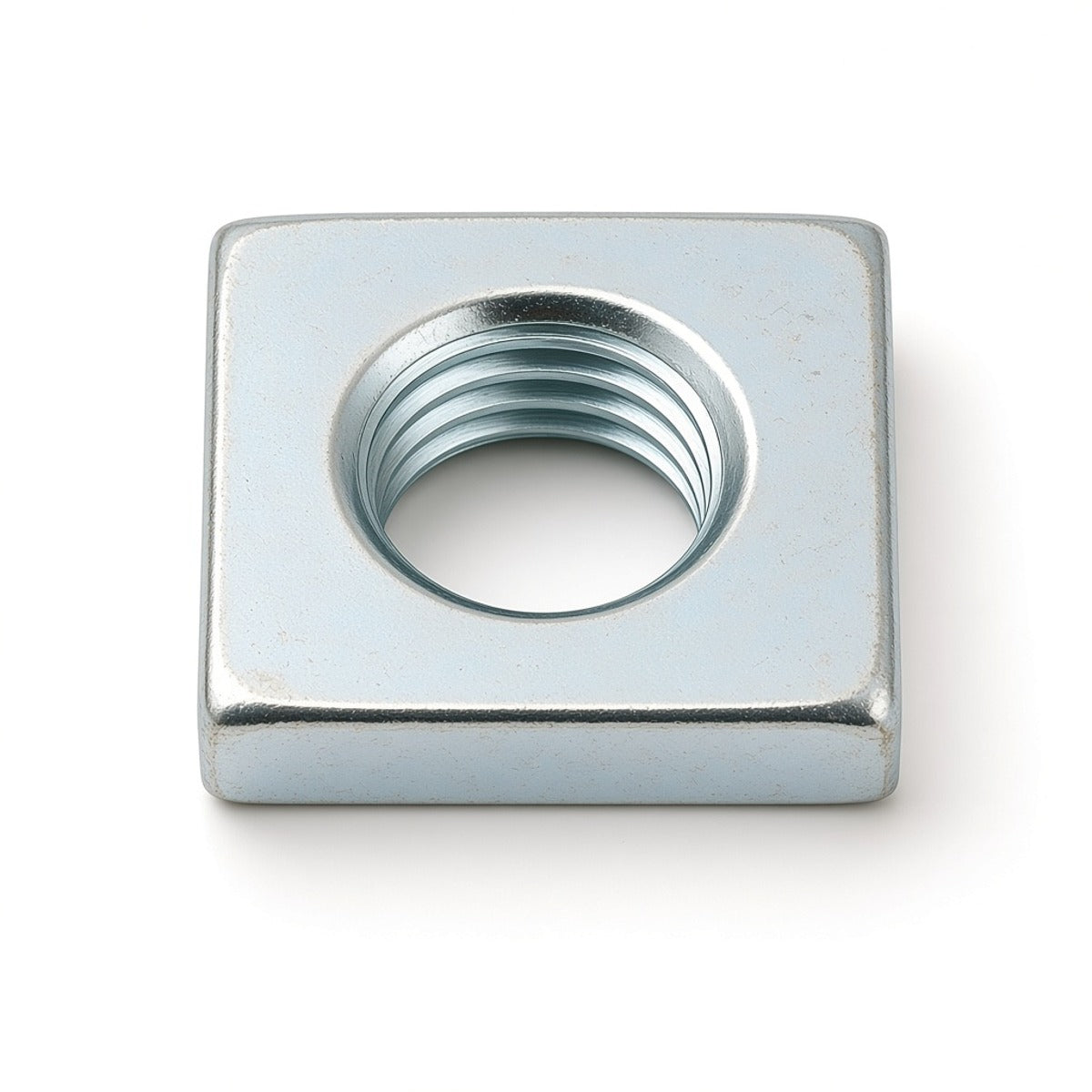 Square (verandah) Nuts, DIN 562, Mild Steel, Zinc Plated, M3