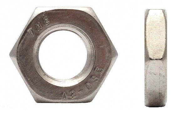 HEXAGON LOCK (HALF) NUTS, DIN 439, Stainless Steel, Grade (A4) 316-18/8/3, M10