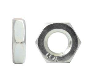 HEXAGON LOCK (HALF) NUTS, DIN 439, Mild Steel, Grade 5, Zinc Plated, M10