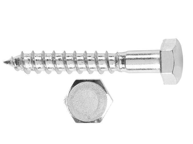 HEX HEAD COACH (LAG) SCREWS - DIN 571, STAINLESS STEEL, GRADE 18/8/3 - (A4) 316, M10 x 100 mm