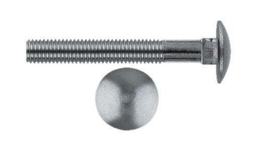 CUP SQUARE BOLT ONLY, Mild Steel-(Grade 4.8), DIN 603, M10 x 100 mm