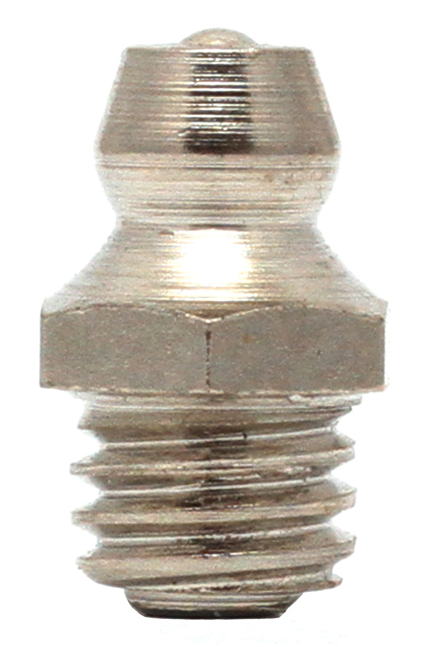 GREASE NIPPLES, STEEL, NICKEL PLATED, BS 790 EN, BALL CHECK TYPE, STRAIGHT 180 Degrees, BSP, 1/4 IN