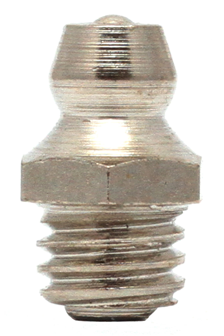 GREASE NIPPLES, STEEL, NICKEL PLATED, BS 790 EN, BALL CHECK TYPE, STRAIGHT 180 Degrees, BSP, 1/4 IN