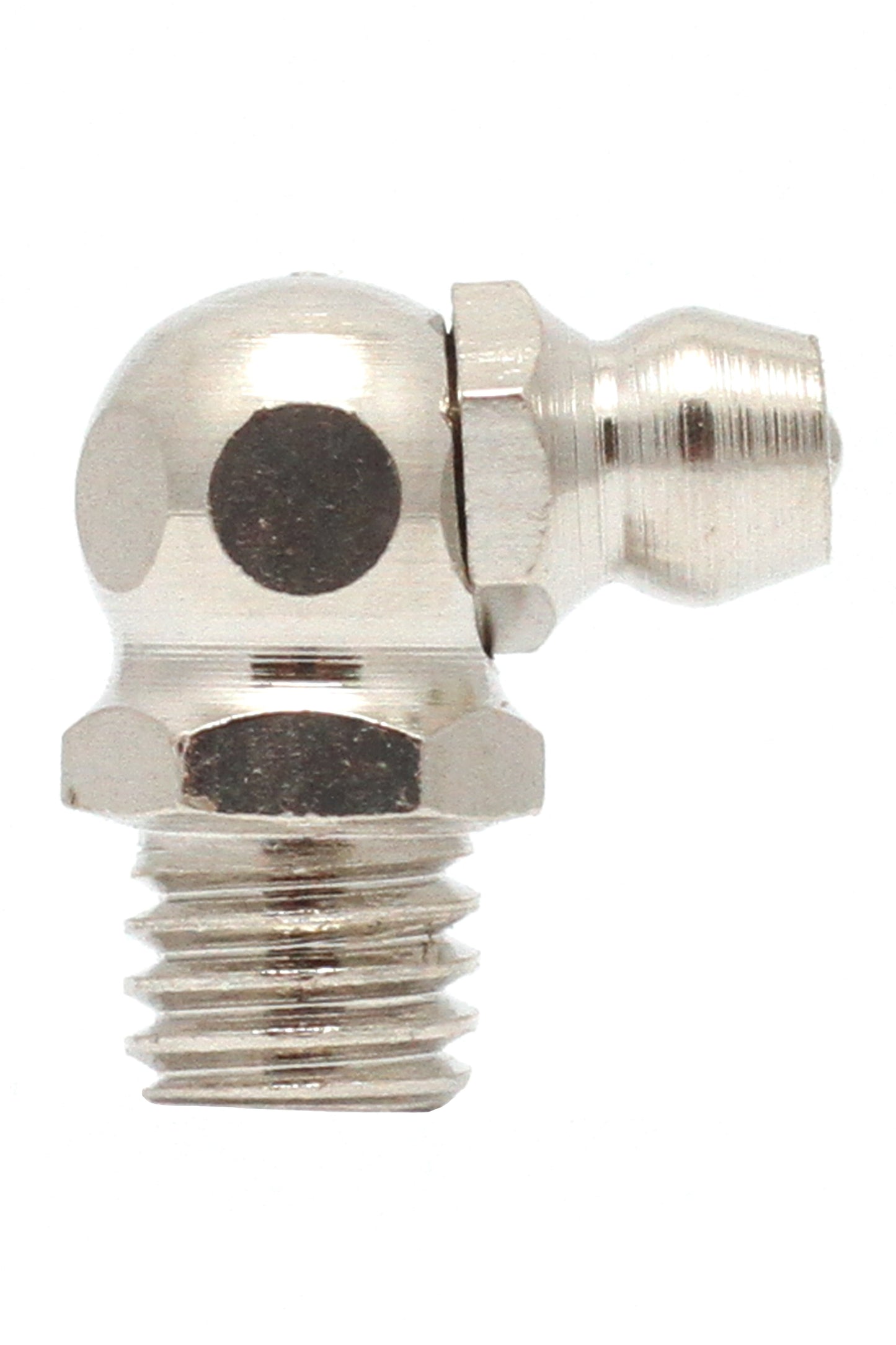 GREASE NIPPLES, STEEL, NICKEL PLATED, BS 790 EN, BALL CHECK TYPE, ANGLE 90 Degrees, BSP, 1/4 IN