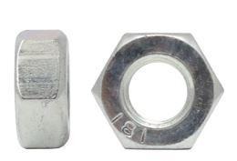 HEXAGON FULL NUTS, 25 KG BAGS, DIN 934, Hi - Tensile Steel, Class 6, Zinc Plated, M10