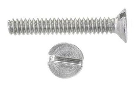 SLOTTED COUNTERSUNK HEAD MACHINE SCREWS - DIN 963, STAINLESS STEEL, GRADE 18/8 - (A2) 304, M10x20 mm