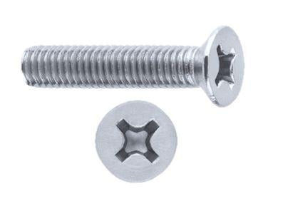 COUNTERSUNK POZI MACHINE SCREW Z / P, MILD STEEL, DIN 965, M3 x 10 mm