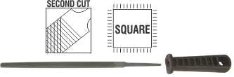 FILE.AFILE SQUARE 2ND CUT 250MM SLEEVE