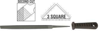 FILE.AFILE THREE SQ 2ND CUT 100MM SLEEVE