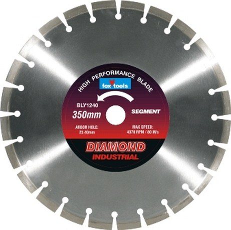 BLADE FOX DIAM SEG ASPHALT 350X10MM