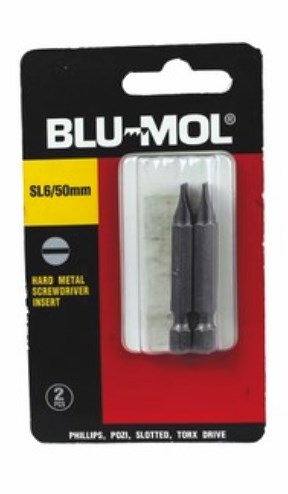 BLU-MOL S/DRIVER BIT SL6X50MM
