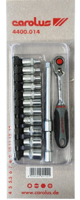 Carolus Socket Set 1/4" 14PCE