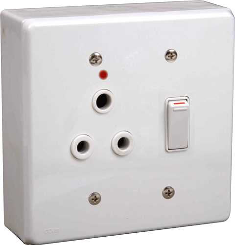 ELEC MTS SOCKET SINGLE LED 4X4 SABS LESC