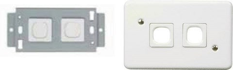 ELEC MTS COVER TWIN CRADLE UNIV 100X50MM