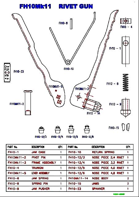 RIVETER FASCOR FH10-12/5 4.0 NOSE PIECE