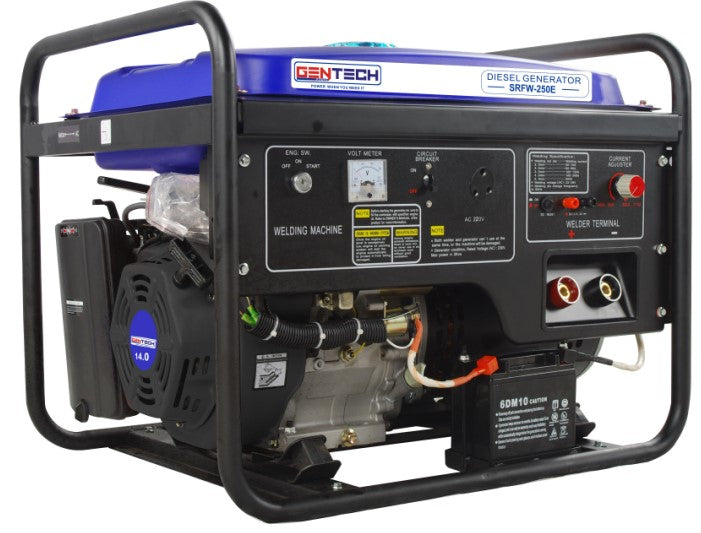 GEN-TECH GENERATOR/WELD 5.5KVA 210A LRP
