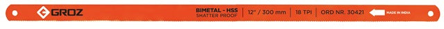 BLADE GROZ HACKSAW BI-MET 18TPI
