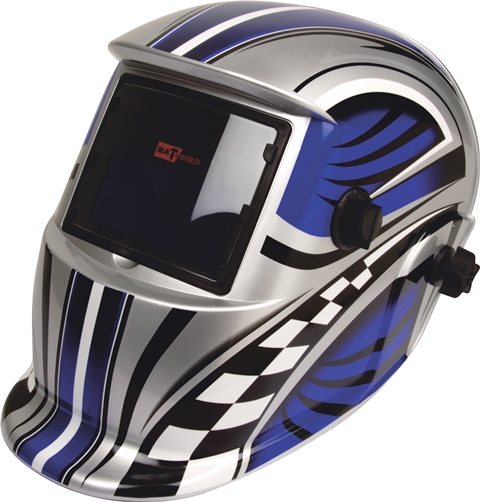 HELMET MATWELD AUTO DARK W/GRIND BLUE