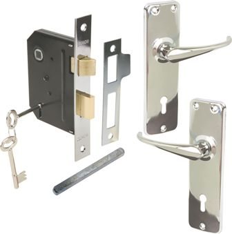 MACKIE LOCKSET MORTICE CP W/HD HNDLS 3L