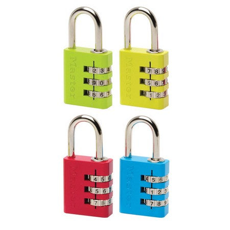 PADLOCK MASTER COMB ALUM 30MM COL 350426