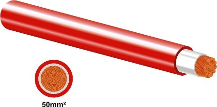 MATWELD WELDING CABLE 50MM2 RED 10M